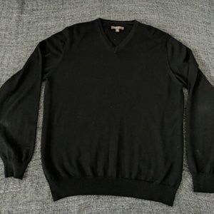 Nordstrom V neck black sweater mens